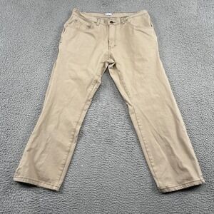 Blue Delta Tom James Pants Mens 32x26 Khaki Chino Straight Leg Cotton Blend